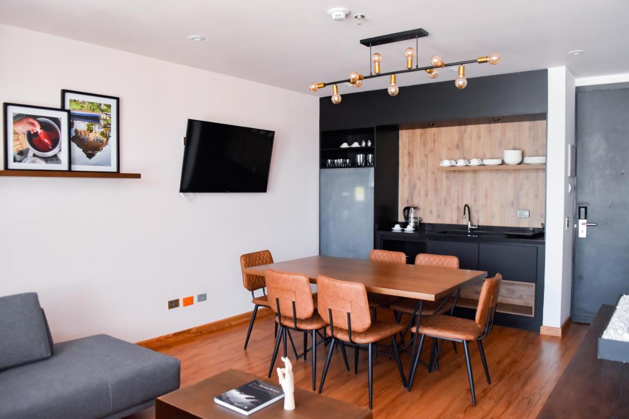 Hotel V1501 Pasto Buitenkant foto A kitchen in a serviced apartment